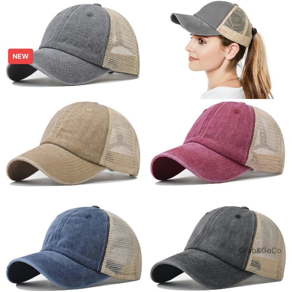 Vintage Distressed Baseball Cap Unisex Adjustable Dad Hat Retro Classic